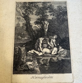 Hermaphrodite Engraving B. Picart, 1693, after N. Poussin