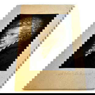 Johann Friedrich Bolt Self-Portrait in Three-quarter Profile to the Left 1799: Sheet measures 9 1/2 x 7 inches. Image area measures 6 1/2 x 4 1/2 inches. In this portrait, Bolt presents himself turned slightly to the left, his gaze directed outward with a composed, almost schola
