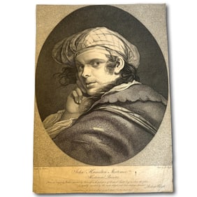 John Hamilton Mortimer Self Portrait in Character etched by R. Blyth - 1782