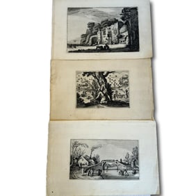 Lot of Three Engravings - Engelbrecht, Esaias van de Velde, Antonio Tempesta