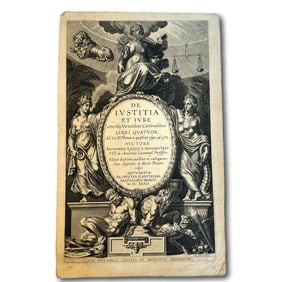 1632 Title Page of "De Iustitia et Iure ceterisq Virtutibus Cardinalibus Libri Quatuor" by Leonardo