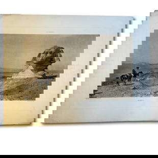 Antique Photogravure 1893 Jean-Leon Gerome, "Oedipus" Napoleon & Sphinx: Sheet size 12 1/2 x 16 1/2 inches. Image area 7 1/2 x 12 inches. Antique photogravure 1893 - "OEDIPUS" - Napoleon in Egypt "Oedipus ", a genuine photogravure after the painting by Jean-Leon Gerome (18