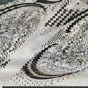 1696 Indenture Contract: Measures 28 x 32 inches. Refer to photos for additional condition information as they are a part of the description. Please note lots may show signs of wear commensurate with age and use, and the lack