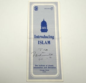 Mohammad Ali Autograph on Islam Brochure
