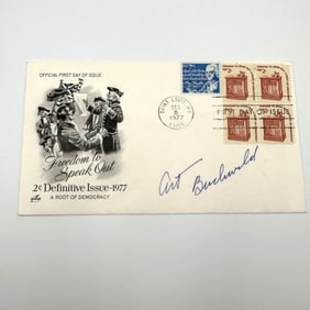 Art Buchwald Autographed First Day Cover from 1977