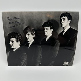 Pete Best Autographed Beatles Photo