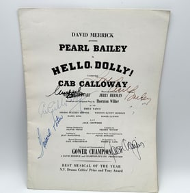 Hello Dolly Program Autographed by Cab Calloway, Pearl Bailey and Others