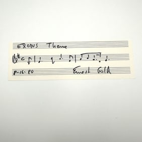 Autographed Music by Ernest Gold Composer of Exodus