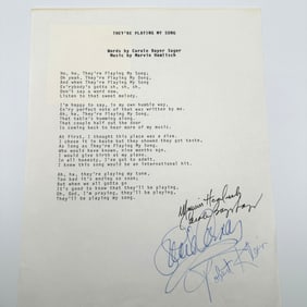 Marvin Hamlisch, Carol Bayer Sager, Lucie Arnaz and Robert Klein Autographed Lyrics