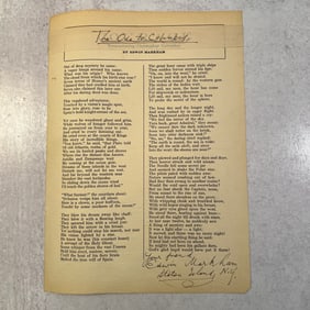 Edwin Markham Signed Program