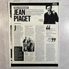 Jean Piaget - Swiss Philosopher and Child Psychologist Signed Letter