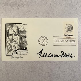 Gregory Peck Autographed First Day Cover and Photograph