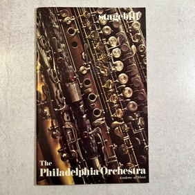 Autographed Philadelphia Orchestra Program