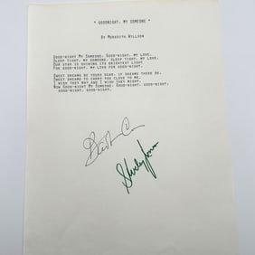 Autographed Lyrics by Shirley Jones and Barbara Cook