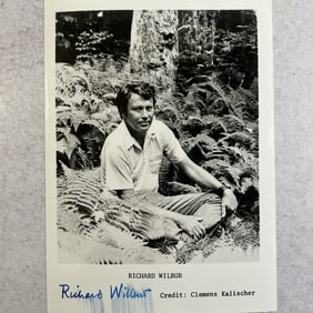 Poet Laureate Richard Wilbur Autographed Photo