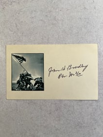 John Bradley Last Survivor of Iwo Jima Flag Raising Autograph and Letter