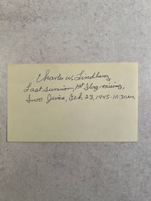 Charles W. Lindberg Last Survivor of 1st Iwo Jima Flag Raising Autograph and Letter