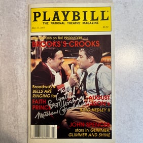 Matthew Broderick Autographed Playbill and Photograph - The Producers