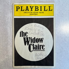 Matthew Broderick Autographed Playbill - The Widow Claire