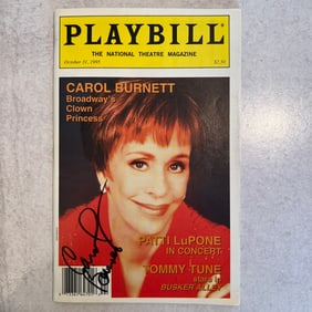 Carol Burnett Autographed Playbill and Photograph