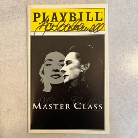 Zoe Caldwell Autographed Playbill - Master Class