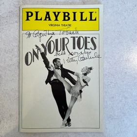 Kitty Carlisle Autographed Playbill - On Your Toes