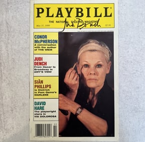 Judy Dench Autographed Playbill and Letter