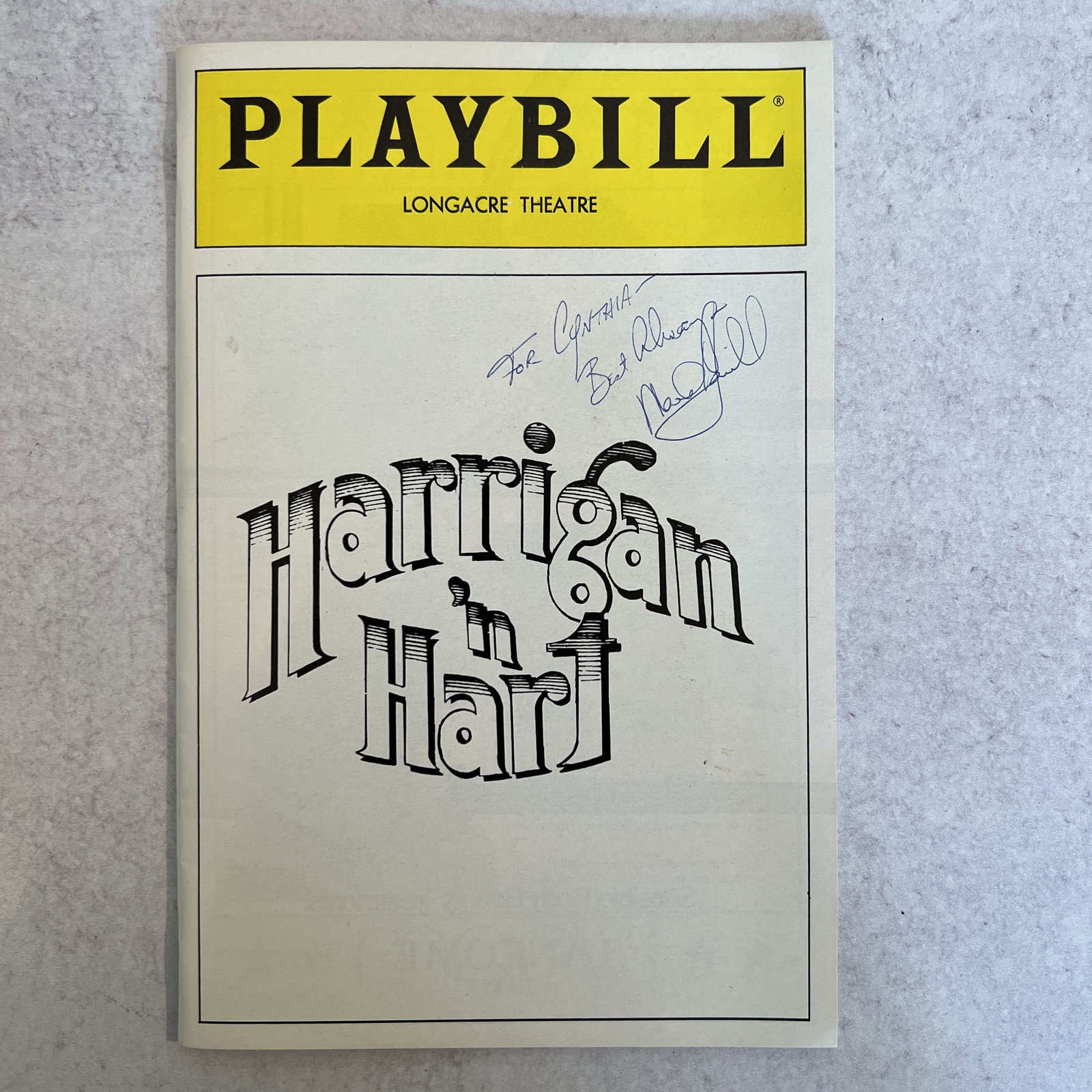 Mark Hamill Autographed Playbill - Harrigan 'n Hart (1 of 4)