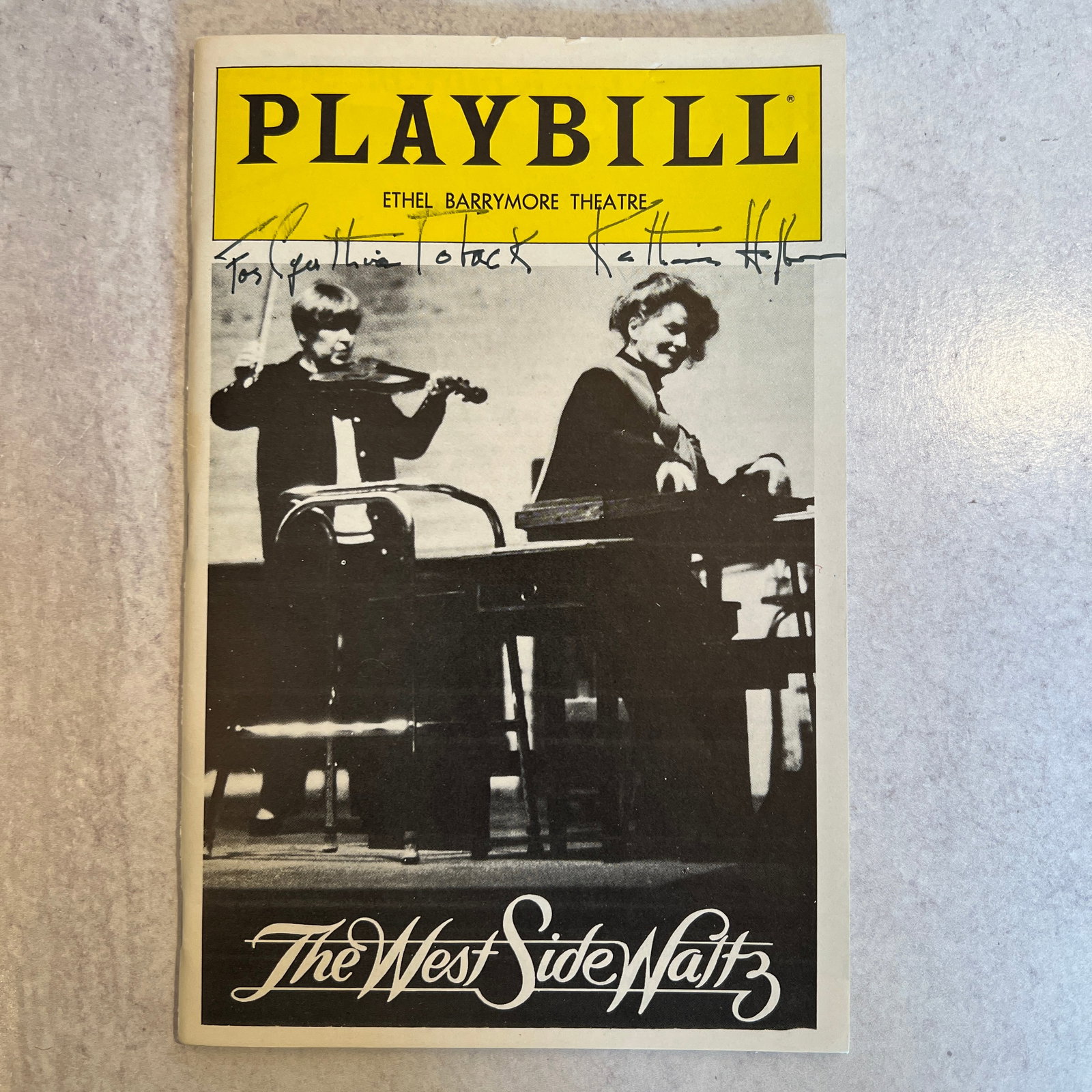 Katherine Hepburn Autographed Playbill - The West Side Waltz (1 of 4)
