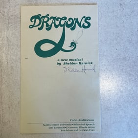 Sheldon Harnick Autographed Program - Dragons