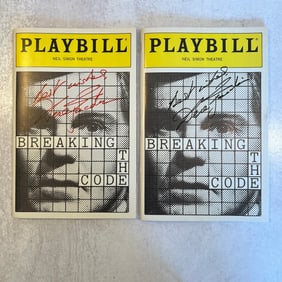 Derek Jacobi Autographed Playbills - Breaking the Code
