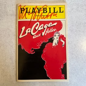 Van Johnson Autographed Playbill and Note - La Cage Au Folles