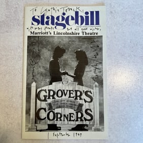 Tom Jones and Harvey Schmidt - Autographed Stagebill - Grover's Corners