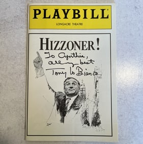 Tony Lo Bianco Autographed Playbill - Hizzoner!