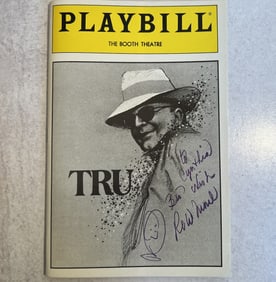 Robert Morse Autographed Playbill - Tru