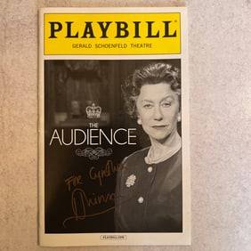 Helen Mirren Autographed Playbill - The Audience