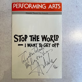 Anthony Newley Autographed Playbill - Stop the World