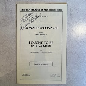Donald O'Connor Autographed Stagebill - I Ought to be in Pictures
