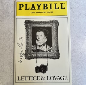 Maggie Smith Autographed Playbill - Lettice and Lovage