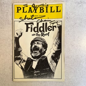 Autographed Playbill - Fiddler on the Roof - Topol