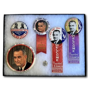 1965 Johnson Inaugural Buttons and Ribbons