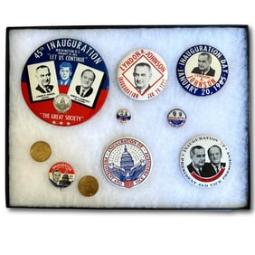 1965 Johnson and Humphrey Inaugural Buttons and Tokens