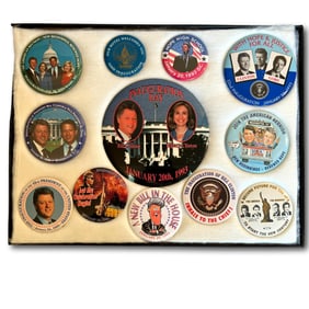 1993 Clinton Gore Inaugural Button Collection