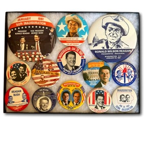1981 Ronald Reagan George Bush Inaugural Buttons Collection
