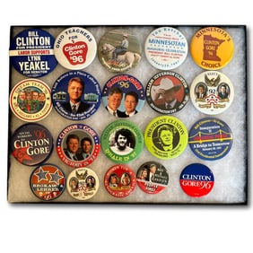 1990's Clinton Gore Election Buttons Collection