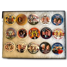 2001 George Bush Dick Cheney Inaugural Button Collection