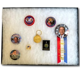2005 George Bush Keychain, Pins and Button Collection