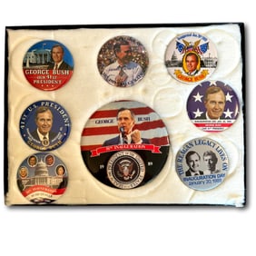 1989 George Bush Dan Quayle Inauguration Button Collection