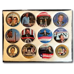 1985 Ronald Regan Inaugural Button Collection