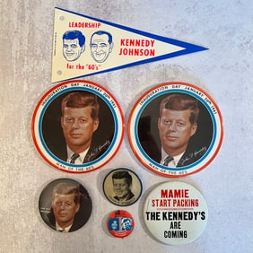 Vintage John F Kennedy Election and Inaugural Buttons